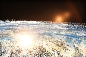 3d rendering, Brilliant nebula