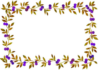 蔓草フレーム紫