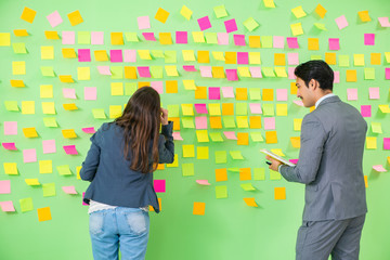 Business colleagues discussing future priorities