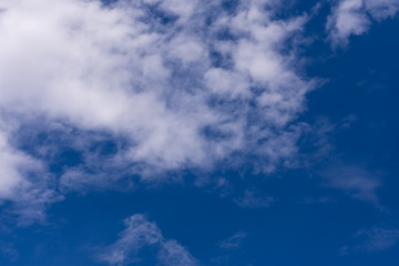 White clouds in the winter.
