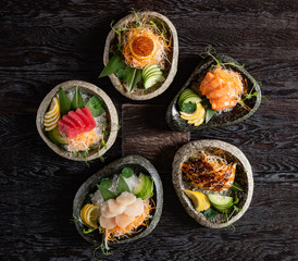 Obraz na płótnie Canvas sashimi on table