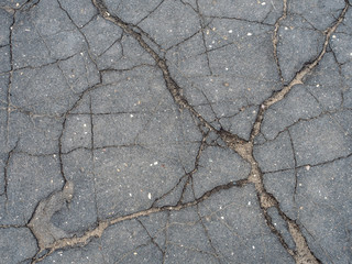 Obraz premium Old cracked asphalt