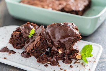 brownie with hazelnuts