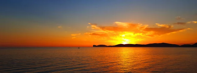 Papier Peint photo Lavable Mer / coucher de soleil Sunset in Alghero,Sardinia,Italy