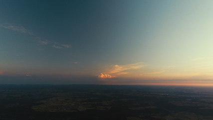 sonnaufgang, wolken, 3 farbig, rot, gelb, blau, natur, luftaufnahme, 