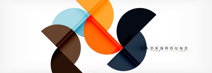 Circle abstract background, geometric illustration