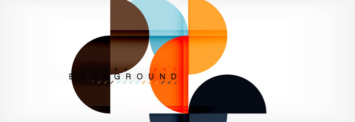 Circle abstract background, geometric illustration