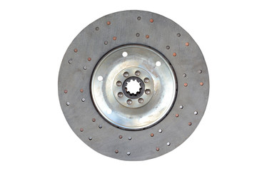 clutch pressure plate on isolated white background