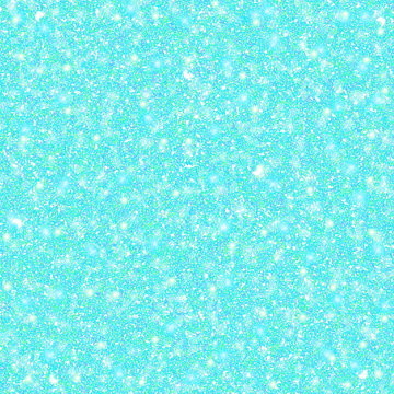 An abstract illustration of a mint color glitter background designed with random white highlights