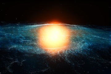 Fototapeta premium 3d rendering, Brilliant nebula