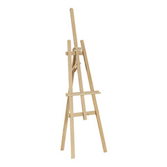 Wooden easel. Isolated on white background. 3D rendering.
