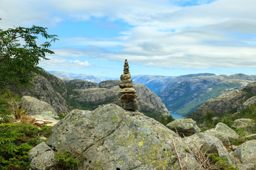 Preikestolen in the lysefjord of Norge