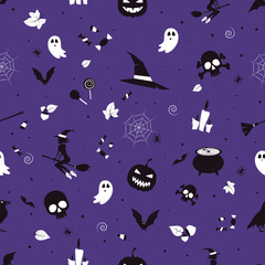 Naklejka premium Happy halloween. Seamless pattern for print. Vector illustration