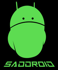 emo android, sad android minimalism creative logo
