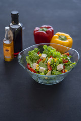 vegetarian menu and veggies