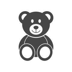 Cute smiling teddy bear icon or logo