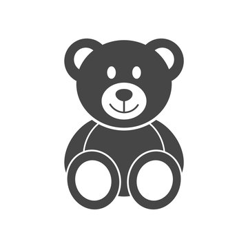 Naklejka Cute smiling teddy bear icon or logo