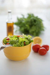 vegetarian menu and veggies