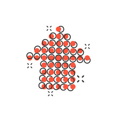 Vector cartoon dotted arrow icon in comic style. Dot arrow sign illustration pictogram. Cursor business splash effect concept.