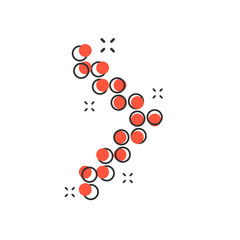 Vector cartoon dotted arrow icon in comic style. Dot arrow sign illustration pictogram. Cursor business splash effect concept.
