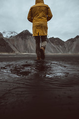 Wanderlust explorer discovering icelandic natural wonders