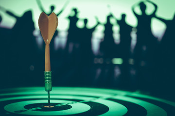 Bullseye is a target of business. Dart is an opportunity and Dartboard is the target and goal. So...