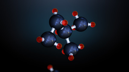 3D illustration molecules. Medical background for banner. Molecular structure at the atomic level. Atoms bacgkround