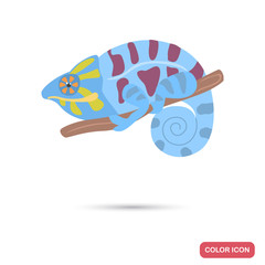 Panther chameleon color flat icon