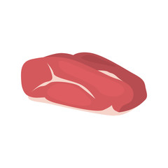 Meat piece vector icon. Color flat design