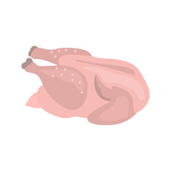 Chicken meat vector icon. Color flat design