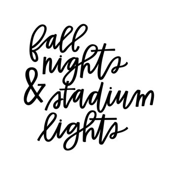 Fall nights and stadium lights