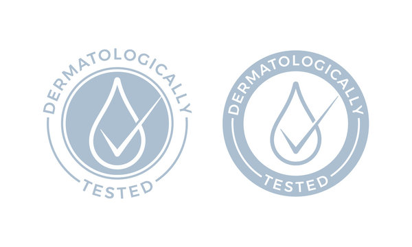 Dermatologically tested vector water drop icons