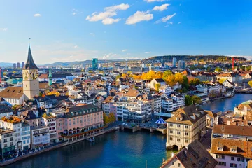 Abwaschbare Fototapete Europäische Orte Zürich, Schweiz