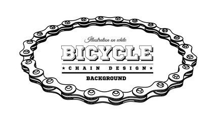 Bicycle chain in the form of a circle. 3D design