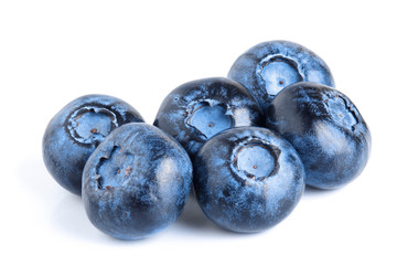 fresh ripe blueberry isolated on white background