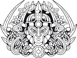 cartoon cute amazon, design funny vector illustration
