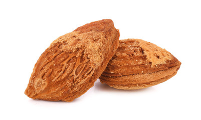 Almonds isolated on white background