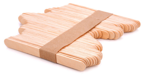 Ice cream sticks isolated on white background
