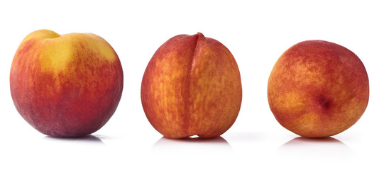 fresh ripe peaches isolated