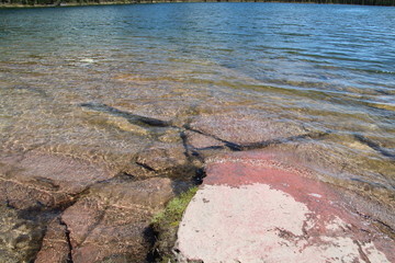 Rocky Beach At Honeymoon Lake, Jasper National Park, Alberta