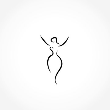 woman silhouette icon vector