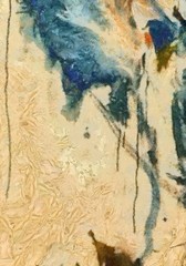 Detailed close-up grunge clouds abstract background. Dry brush strokes hand drawn oil painting on canvas texture. Creative simple pattern for graphic work, web design or wallpaper. 