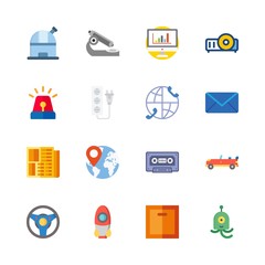 16 technology icons set