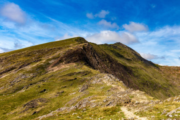 Snowdonia Hill Landscape National Park in Wales at Mount Snowdon