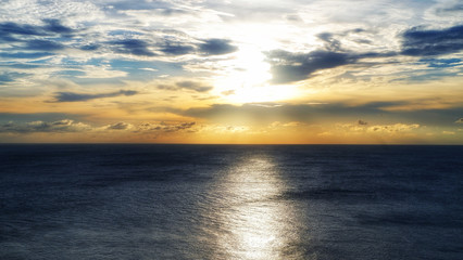 Naklejka na ściany i meble beautiful sunset at sea
