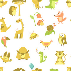 Obraz premium seamless pattern of animals
