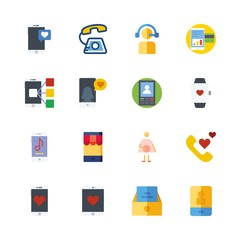 telephone vector icons set. telemarketer, smartwatch, inbox and pregnantcy in this set