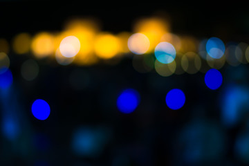 City, street, night defocused, light & blur bokeh. Colorful & dark background.