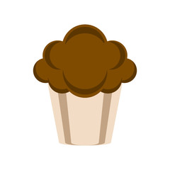Figure muffin on a white background. Vector illustration