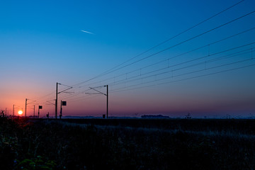 sunrise on the rails